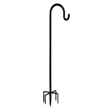 48inch Outdoor Shepherd'S Hook, Heavy Duty Bird Feeder Post for Hanging Lanterns, Feeders with 5-Foot Base
