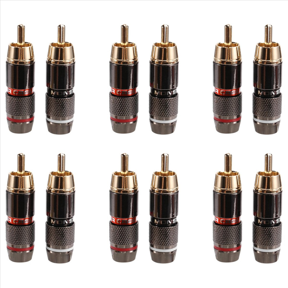 12Pcs Male Adapter Solder Connector For Audio Video Cctv Ip Camera Security Coaxial Cable Solderness 4853571707269