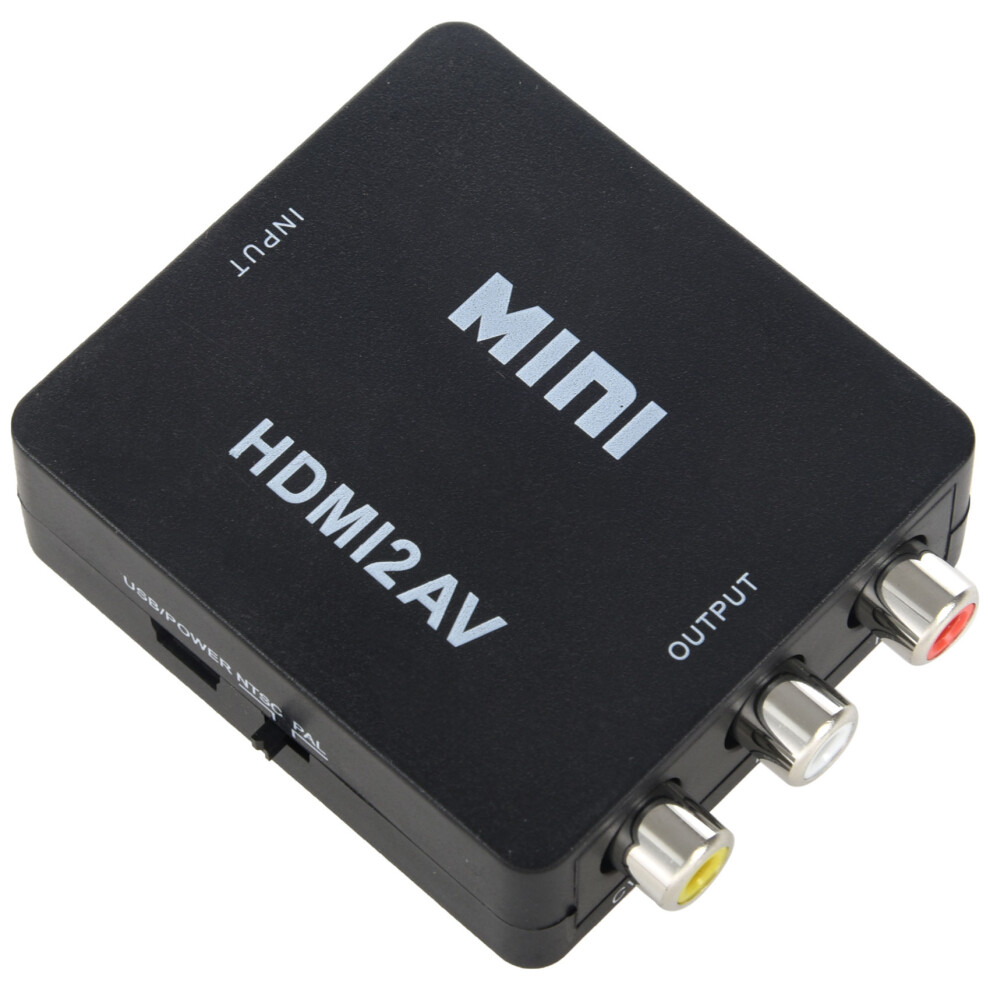 Mini 1080P Composite To Audio Video Av Cvbs Converter Adapter For Hdtv 4853571714403