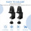2 Pcs Office Desk Divider Clamp Privacy Screen Clip Holder Bracket Baffle Partition for Table -Black 10
