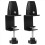 2 Pcs Office Desk Divider Clamp Privacy Screen Clip Holder Bracket Baffle Partition for Table -Black 5
