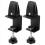 2 Pcs Office Desk Divider Clamp Privacy Screen Clip Holder Bracket Baffle Partition for Table -Black 3