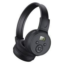 Portable Wireless FM Radio Headphones , Rechargeable Headset Receiver for Meeting, Daily Works, Hiking, Jogging