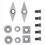 8Pcs Turning Inserts Cutting Tools, Carbide Cutters Set for Wood Lathe Tools - with Radius, Point A 4
