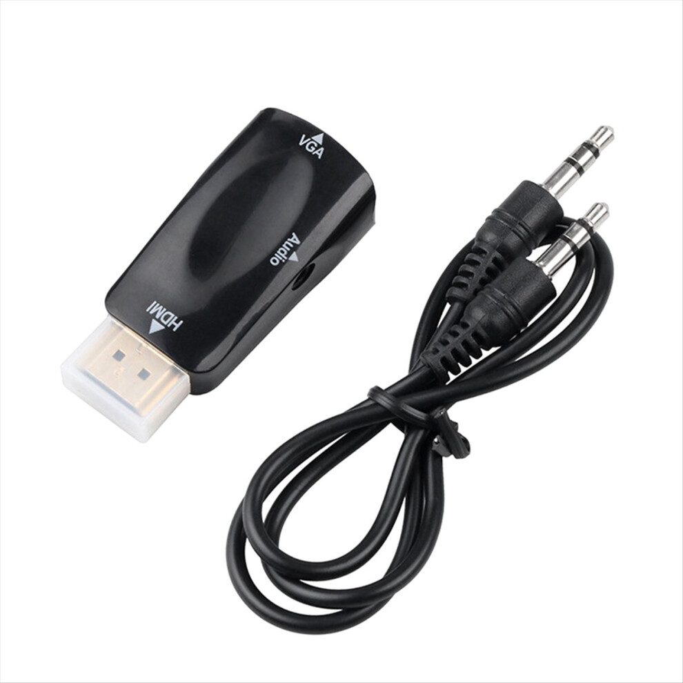 Compatible To Vga Converter, Audio Cable 1080P 60Hz Adapter With Transmission 3.5Mm Jack Converter 4853571717992
