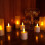 Flameless Candles with Remote Control Timer & Charging Base, 12pcs USB Rechargeable Battery LED Tea Lights 5