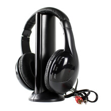 Head Radio Wireless Headset with Transmitter Base 5 in 1 TV Computer Mh2001
