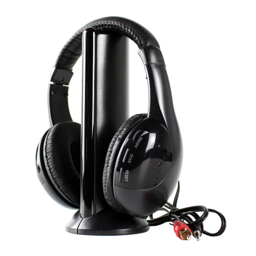 Head Radio Wireless Headset with Transmitter Base 5 in 1 TV Computer Mh2001 1