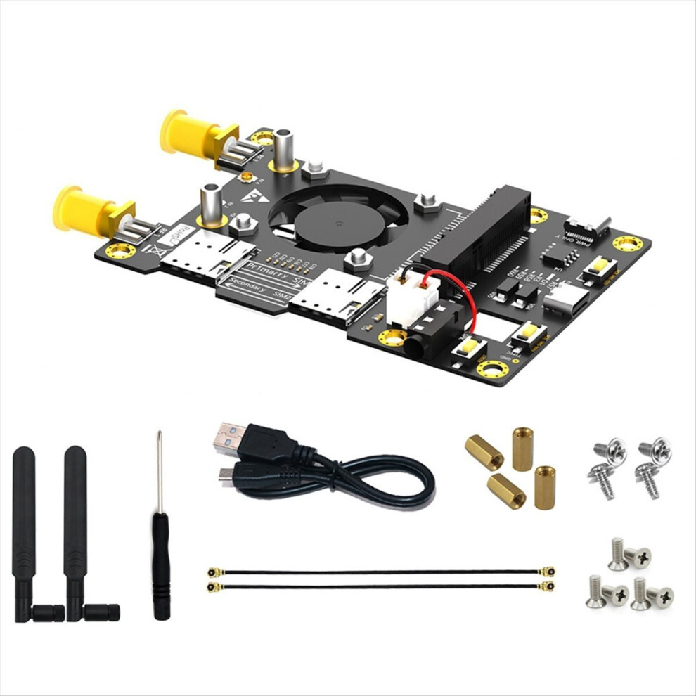 4G 3G Lte Wwan Modem Mini Pci-E Mpcie Wireless Module Adapter 2 Nano Sim Card Holder Antennas For 3 B+ 4853571726857