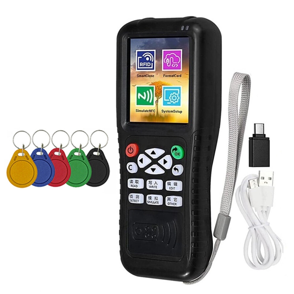 X100 Rfid Nfc Smart Card Reader Writer+5Xuid Keychain Duplicator Id Ic Programmer Encrypted Key Copier 4853571726222