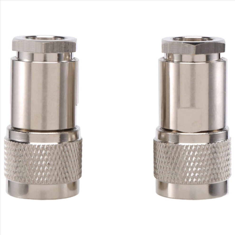 2 Pcs N Type Male Clamp Rg8 Lmr400 Rg165 Rg213 7D- Coaxial Connector 4853571734296