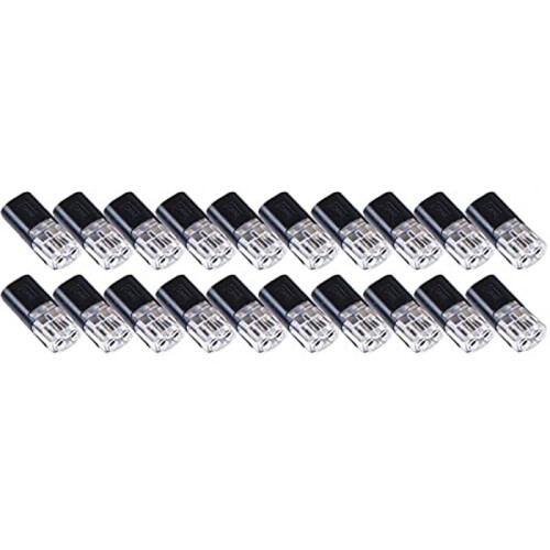 20PCS Double-Wire Push-In Connector with Locking Buckle,Low Voltage Wire Connectors,No Wire-Stripping Required 1