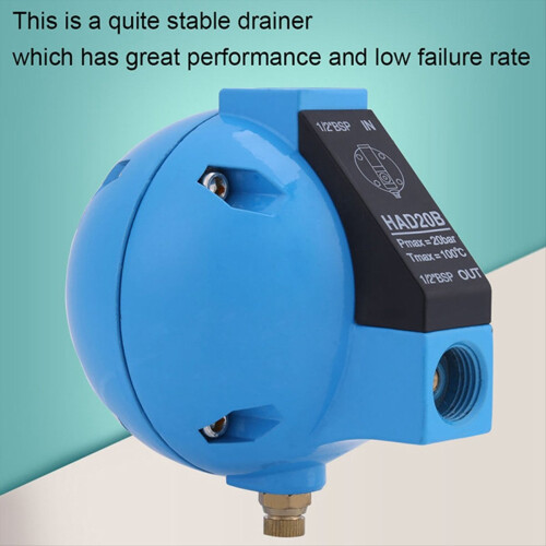 HAD20B Compressed Air Automatic Float Drain Valve 1/2Inch 400L/M Condensate Water Machine 2