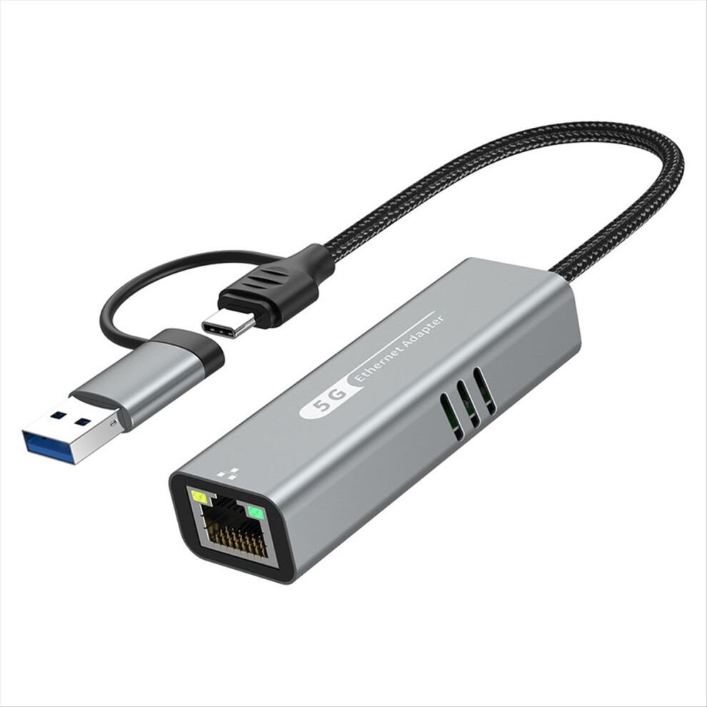 Usb 3.2 To 5Gbps Ethernet Adapter Rtl8157 5000Mbps Rj45 Network Converter For Laptop Support 5G,2.5G,1G,100Mbps 4853571735637