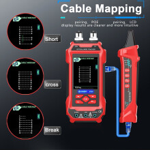 E638 Multifunctional Network Cable Tester 60000 Counts Multimeter Optical Power Meter 10W Vistal Fault Locator