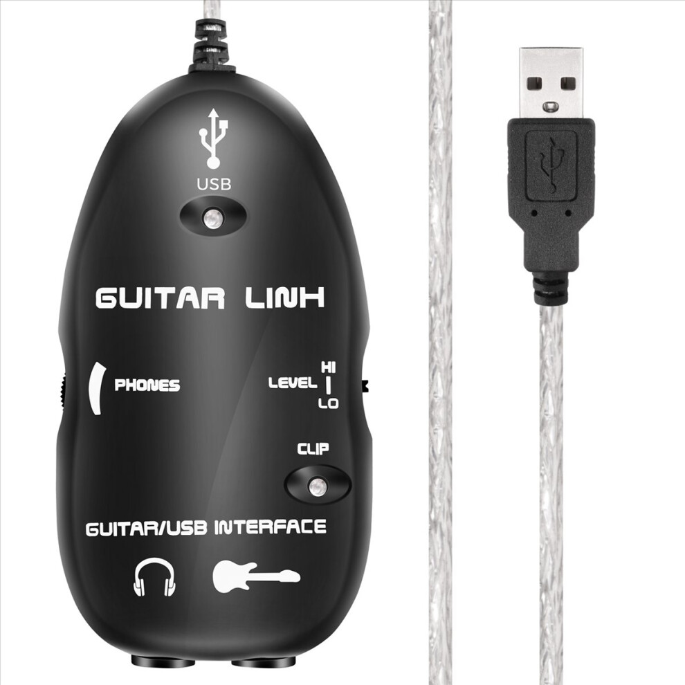 Guitar To Usb Interface Link Cable Adapter /Pc Recording Cd Studio Laptop 4853571744615