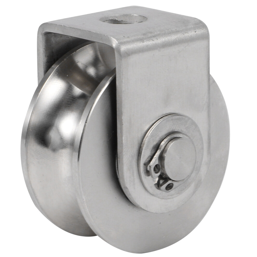 2 Inch Roller Wheel Bearings U Groove Pulley Wheels Detachable Heavy Duty Grooved For Material Handling And Moving 4853571743182