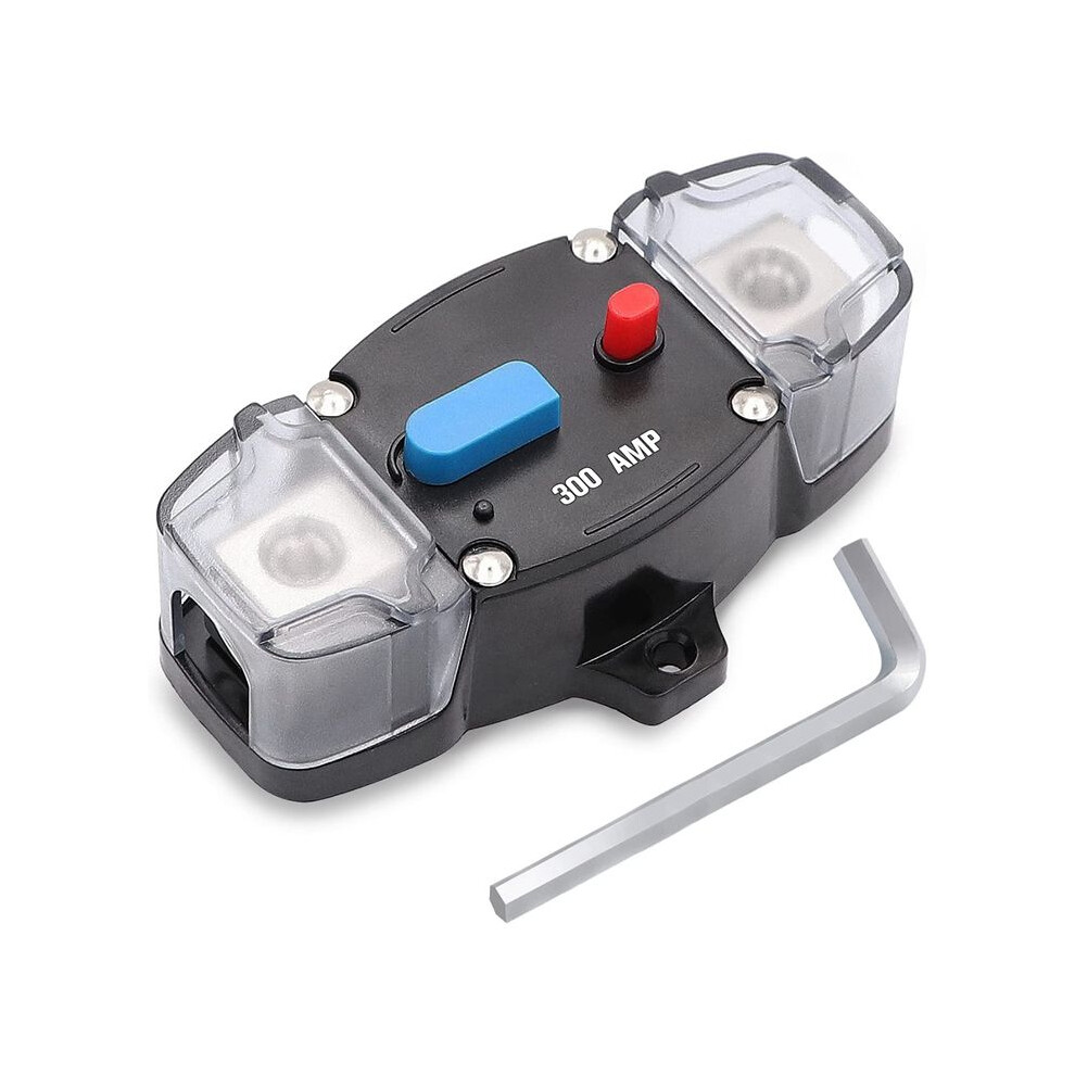 12-48V Dc 300 Amp Circuit Breaker With Manual Reset, 0-8 Gauge Trolling Car Stereo Audio Inline Fuse For Rv Marine 4853571740228