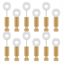 12Pcs Leather Suture Positioning Needles,Handmade DIY Pins,12mm18mm Leathercraft Located Needles