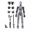Robot Action Figure, 3D Printed with Full Articulation for Stop Motion Animation Gray 1