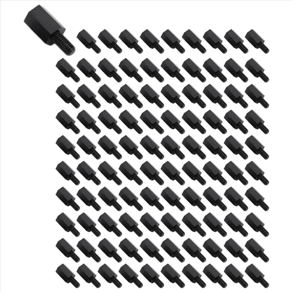 100Pcs M3 Thread 8Mm+6Mm Pcb Fixed Nylon Hex Standoff Spacer Pillar 4853571754126