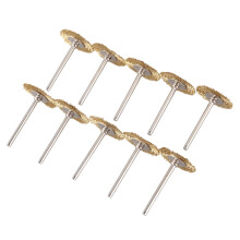 10 x Brass Wire Brush Round Brushes Disc Pot for 25MM