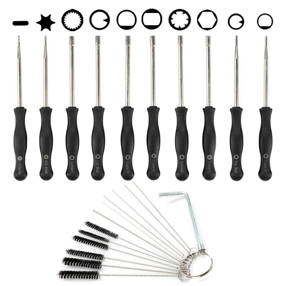Carburetor Adjustment Tool With Cleaning Brush Needle For Common 2 Cycle Small Engine Trimmer Weed Eater Chainsaw 4853571753143