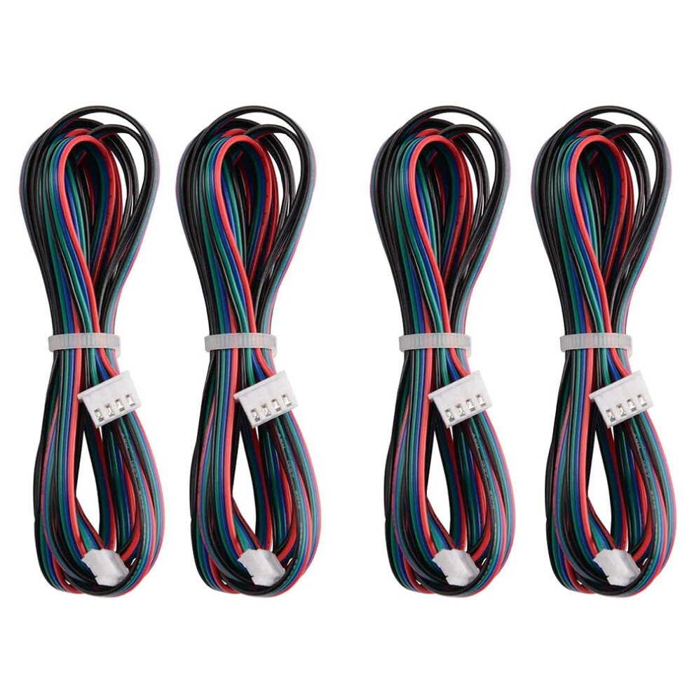 4Pcs 2M Motor Connector Cables Xh2.54 4Pin To Xh2.0 6Pin Terminal Paralled Wires For 3D Printer Stepper White 4853571750630