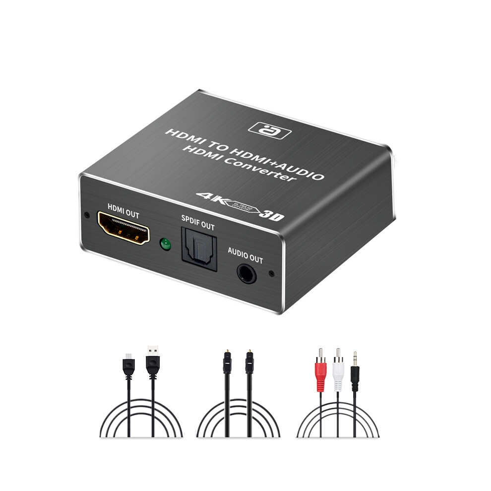 Audio Extractor Hdcp Cec + Optical Toslink Spdif 3.5Mm Converter 4K X 2K 3D Splitter Adapter 4853571751880
