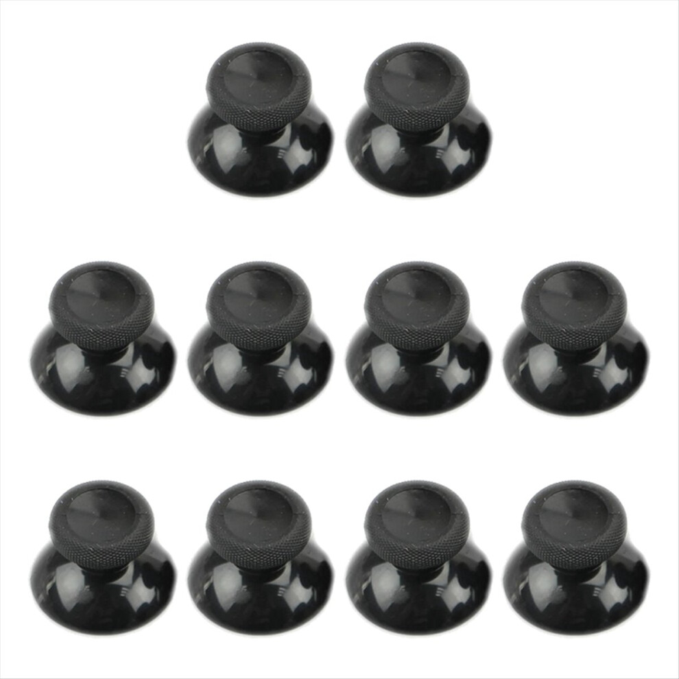 10Pcs Replacement Analog Thumbstick Thumb Stick For Grips Caps Set Black 4853571759602