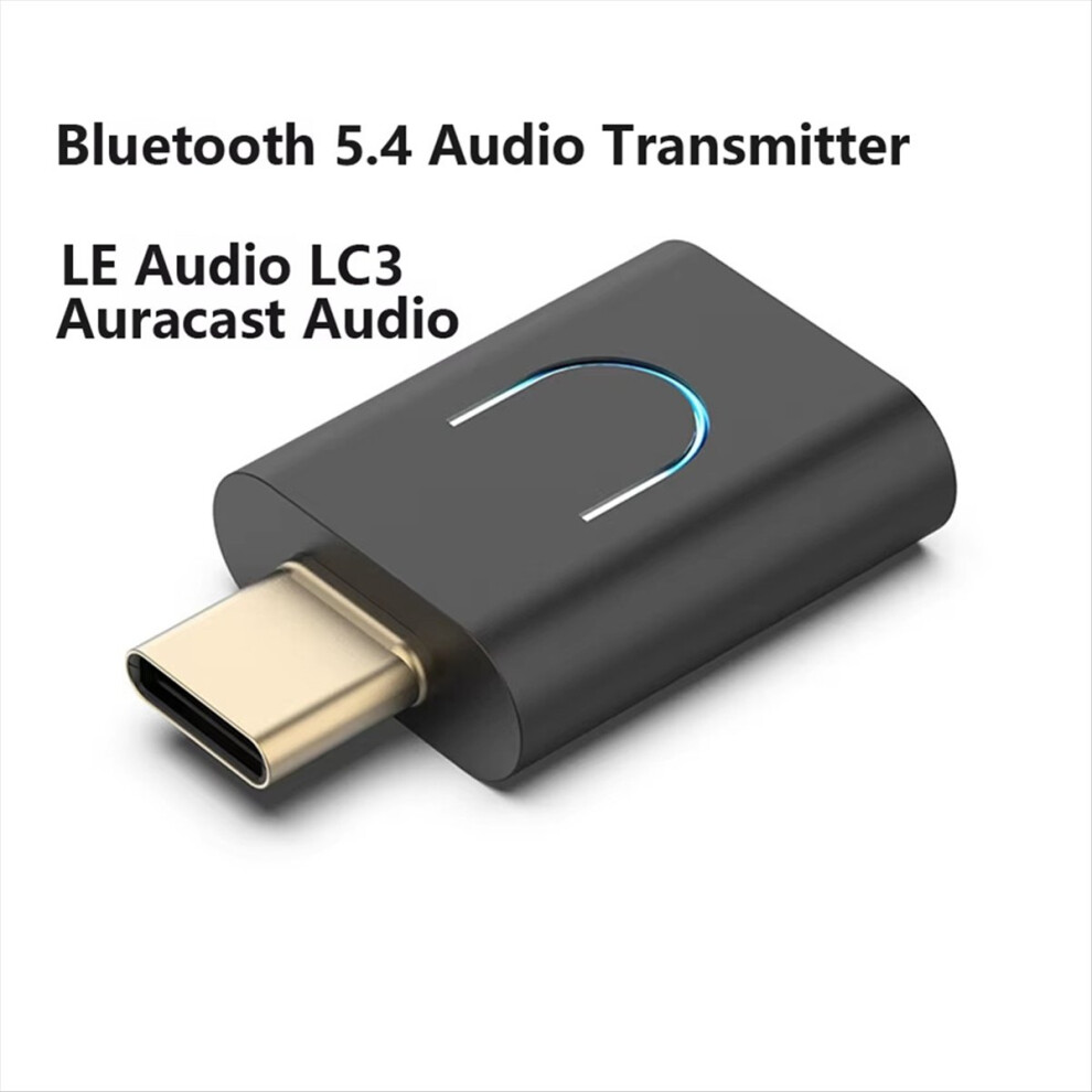 Photos - FM Transmitter Tebe LE Audio LC3 BT 5.4 Transmitter -LL/HD Type-C Wireless Stereo Music Adapter with Auracast for PC TV /5