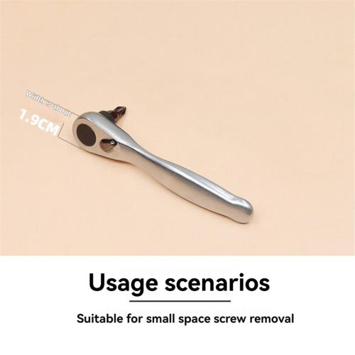 1/4Inch Ratchet Handle 72 Teeth Small Hand Repair Tools Wrench Quick Release Spanner Tool Accessories 2