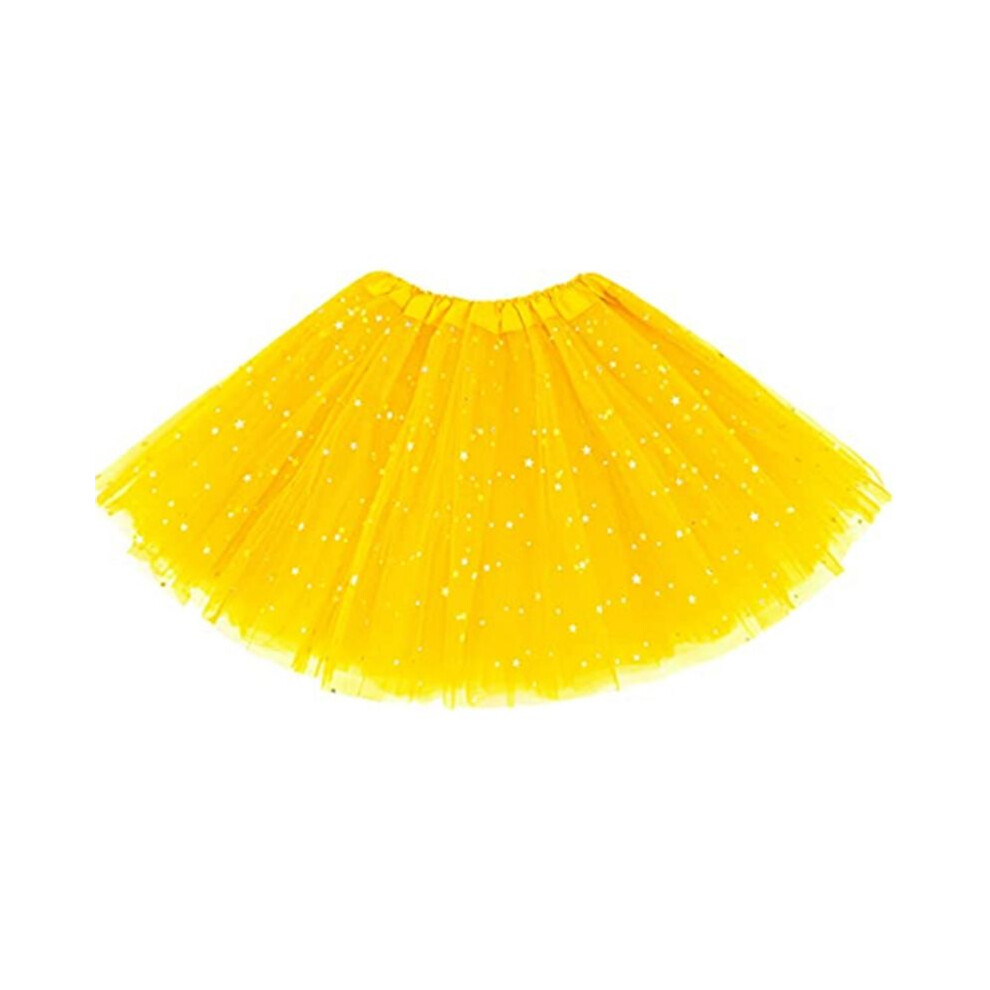 Girls Tutu Skirts Star Sparkle Sequin Princess Dresses 3 Layers Ballet Dance Toddler Baby Tulle Skirt, Blue 4853571762190