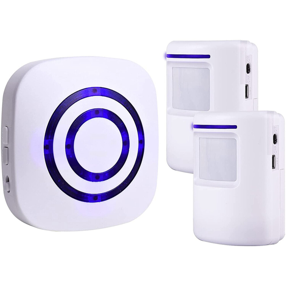 Motion Sensor Alarm System, Wireless Home Security Driveway Indoor,Pir Detector Alert With 2 Us Plug 4853571767157