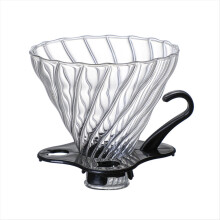 Pour over Coffee Dripper Filter for 1-4 Cups Reusable Maker Heat-Resistant Glass Cone