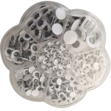 700 Pieces Round Googly Eyes with Self Adhesive DIY Scrapbooking Crafts Toy Accessories Assorted Sizes