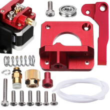 Upgraded MK8 Extruder Aluminum Drive Feed Replacement 3D Printer Extruders Kit for -10,-10S,-10 S4,RepRap Prusa i3,1.75mm (Bonus:1 Meter PTFE Tube)