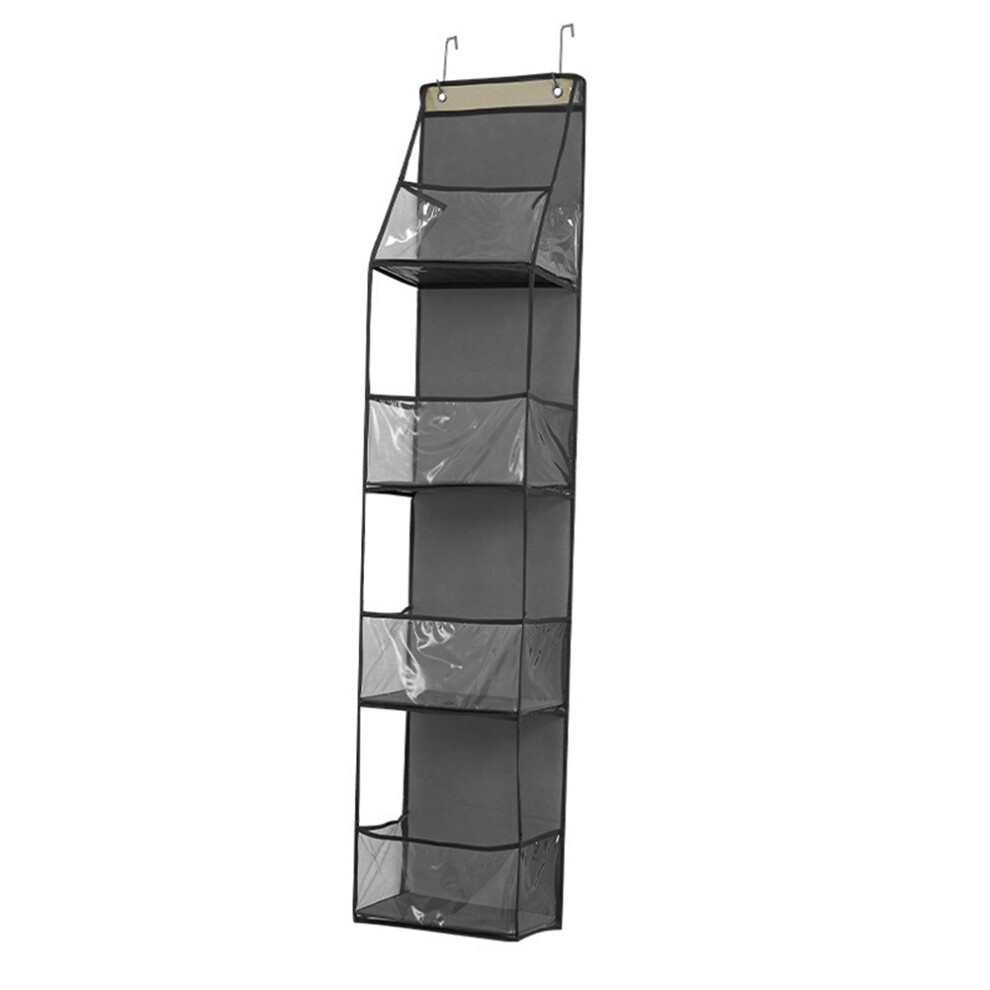 Brecantia Multifunctional Hanging Bag Can Be Hung Behind The Door Multilayer Storage Sundries Sorting Gray