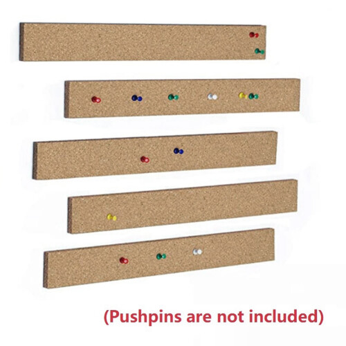 5Pcs Cork Board Strips Self-Adhesive Long for Wall Desk Home Classroom Office Paste Notes Photos Schedule 2