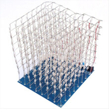 3D8 8x8x8 3D Led Cube Light DIY Kit Soldering Project 4.5-5.5V Squared LED PCB Board