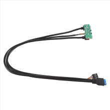 60cm Front Case Panel USB3.0+USB3.0+HD Audio Jack Ports I/O Board+Internal Wire USB Bezel Line DIY Extension