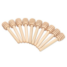 10Pcs Mini Wooden Honey Stick Honeycomb Stirrer Pot Coffee Milk Tea Safe