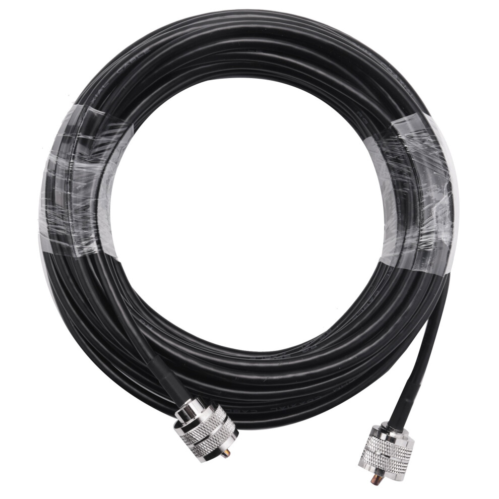 15M Uhf Coaxial Cable Rg58 Coax Pl259 50 Ohms Cb Radio Antenna Male To Low Loss 4853571778863