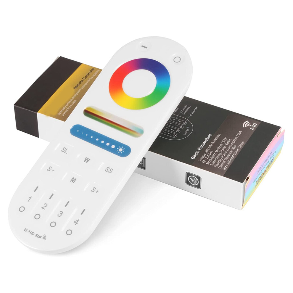 Lm091 4-Zone 2.4G Remote Control Compatible With Rgbw Cct Rgb Led Dimming Controller Touch Screen 4 Channel 4853571778214