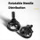 WDT Tool Espresso Distribution with Magnetic Bottom,Adjustable Depth Stirrer Tool, Needle Distributor 58mm 3