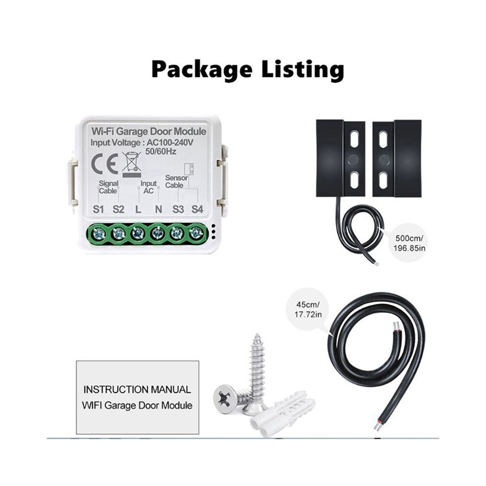 Tuya Smart Wifi Garage Door Opener Controller App Voice Remote Control Work For Home Assistant 4853571777071