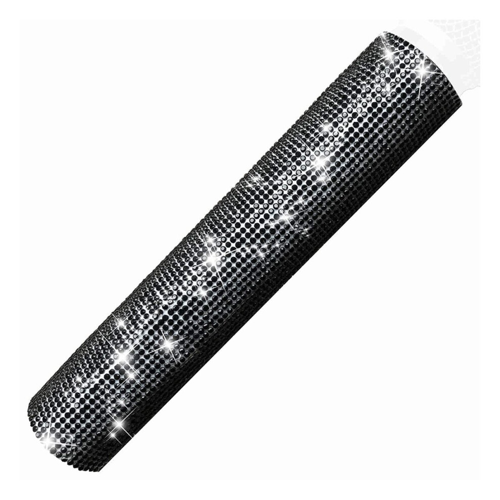 Mic Handle Cover,Sparkly Bling Rhinestones Sleeve For Party&Tv Show,For Most Wireless Microphones, Black 4853571776623