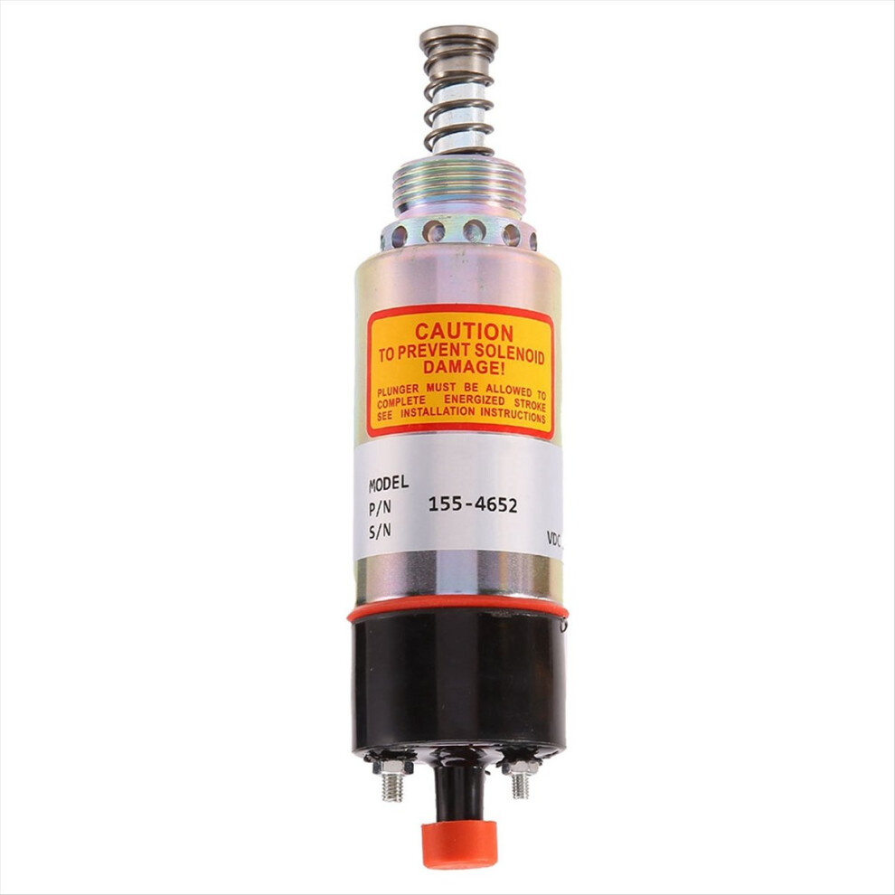 24V Stop Cut Off Solenoid Valve Flameout Shutdown Ca1554652 155-4652 1554652 For E325b/325C 4853964333662