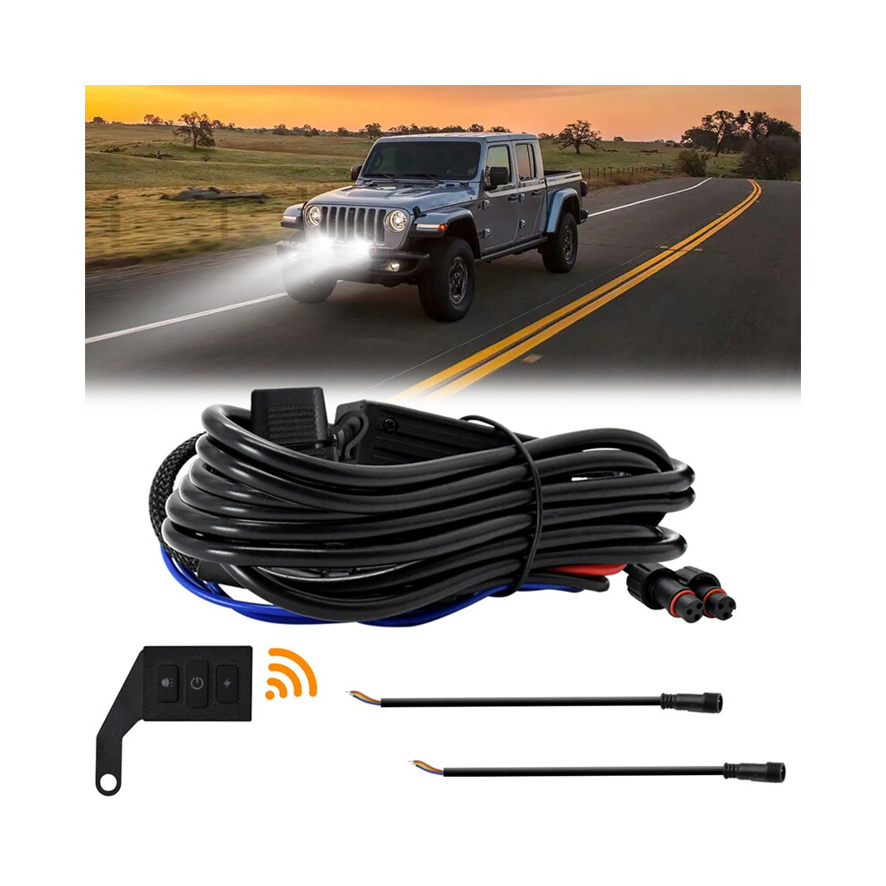 Motorcycles Led Spot Fog Wiring Harness Relay Wire Wireless Switch High And Low Beam With Flash Controller Light 4853964333259
