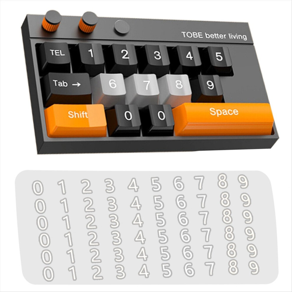 Temporary Parking Number Plate Stop Sign Dashboard Small Keyboard Shape Hidden Moving Phone Black/Orange 4853964333105